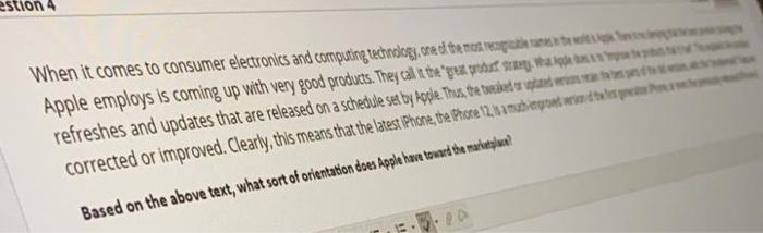 estion 4 When it comes to consumer electronics