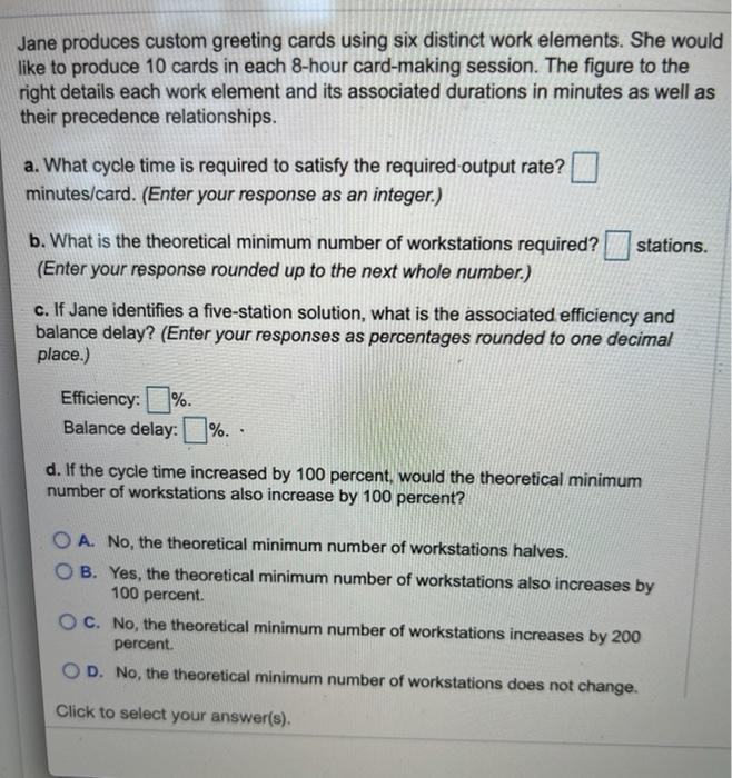 Jane produces custom greeting cards using six