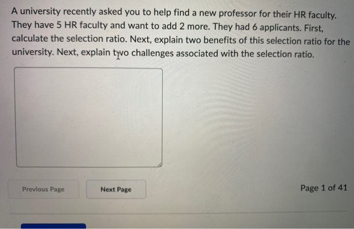A university recently asked you to help find a