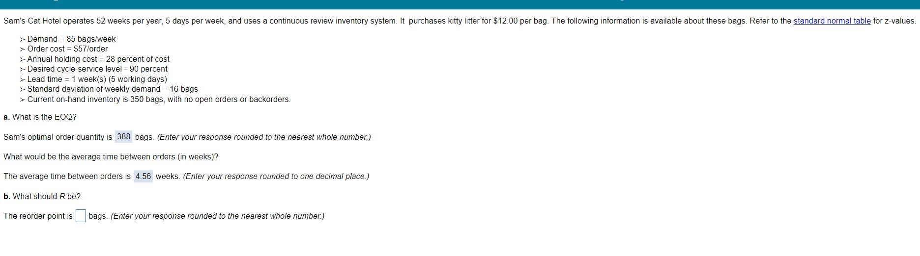 Sam's Cat Hotel operates 52 weeks per year, 5