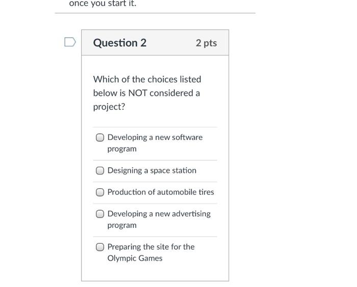 solve all Question 1 2 pts How would you mark