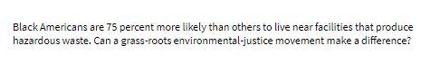 Black Americans are 75 percent more likely than