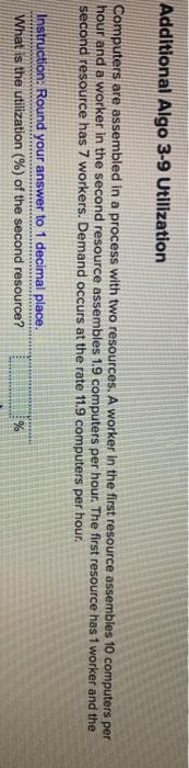 Additional Algo 3-9 Utilization Computers are