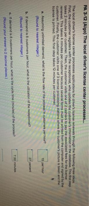 PA 3-12 (Algo) The local driver's license center