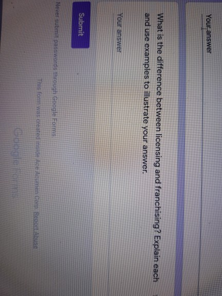 Your answer What is the difference between