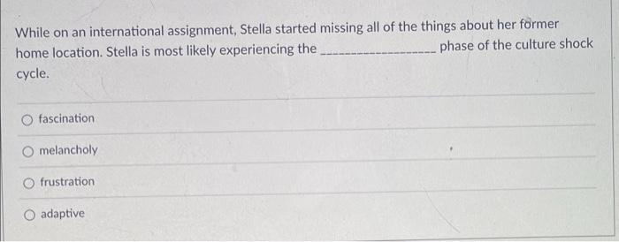 please answer all :) While on an international