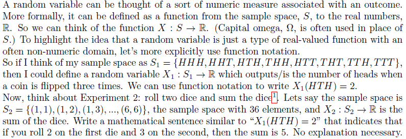 A random variable can be thought of a sort of