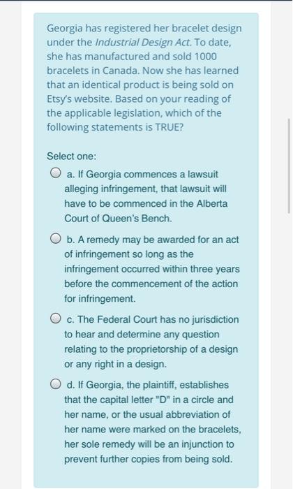 Georgia designed a uniquely shaped bracelet in