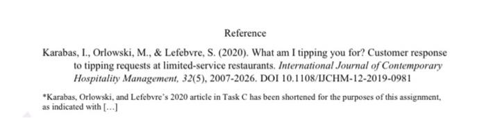 TASK C: Based on the Introduction Section of a
