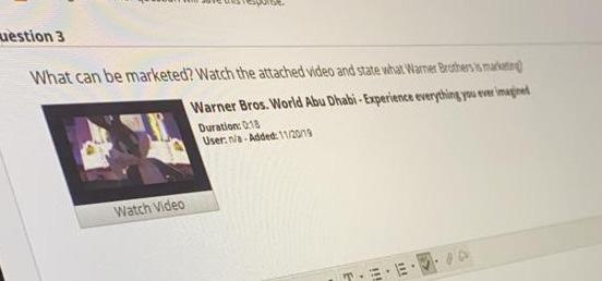 estion 3 What can be marketed? Watch the attached