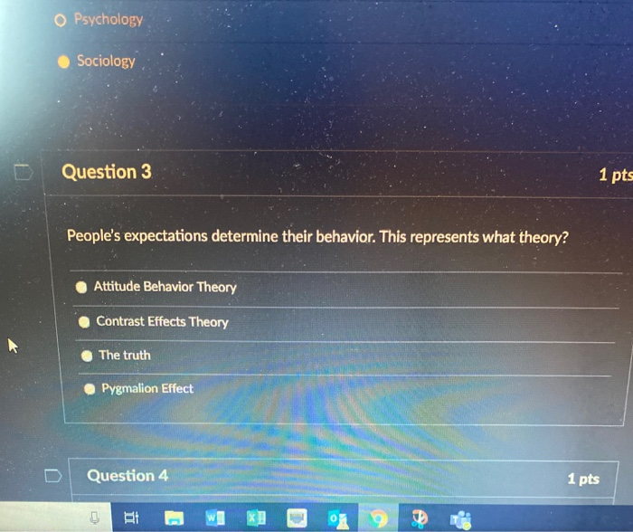 O Psychology Sociology Question 3 1 pts People's