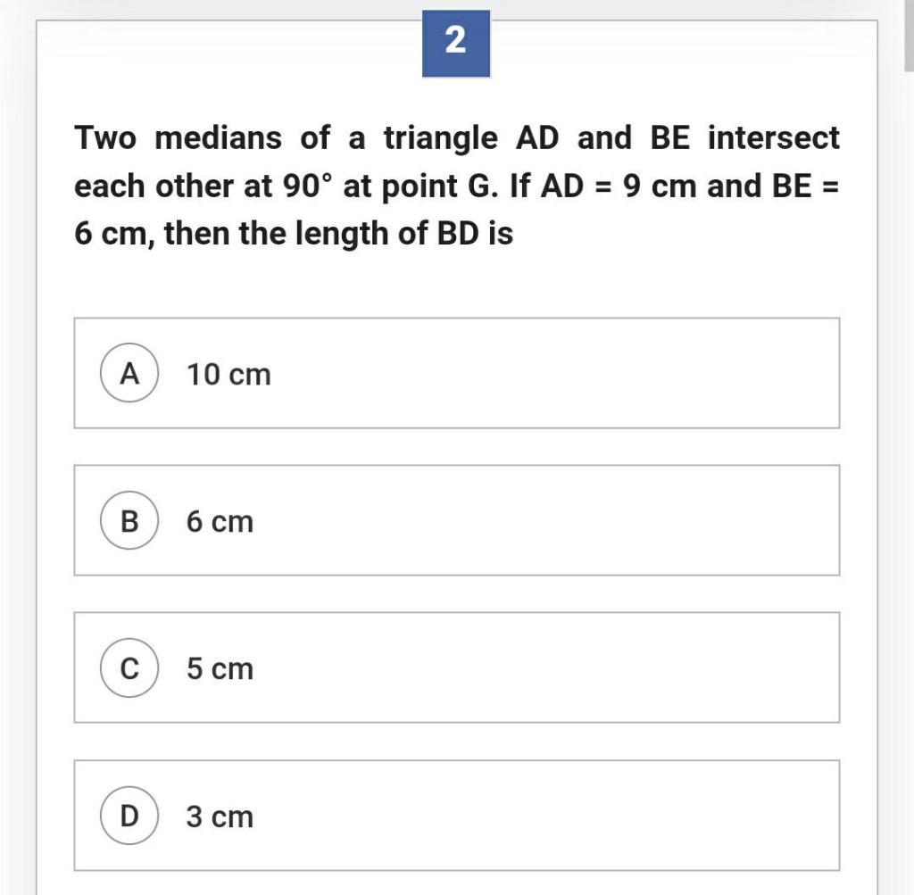Operations Management 2 Two medians of a triangle