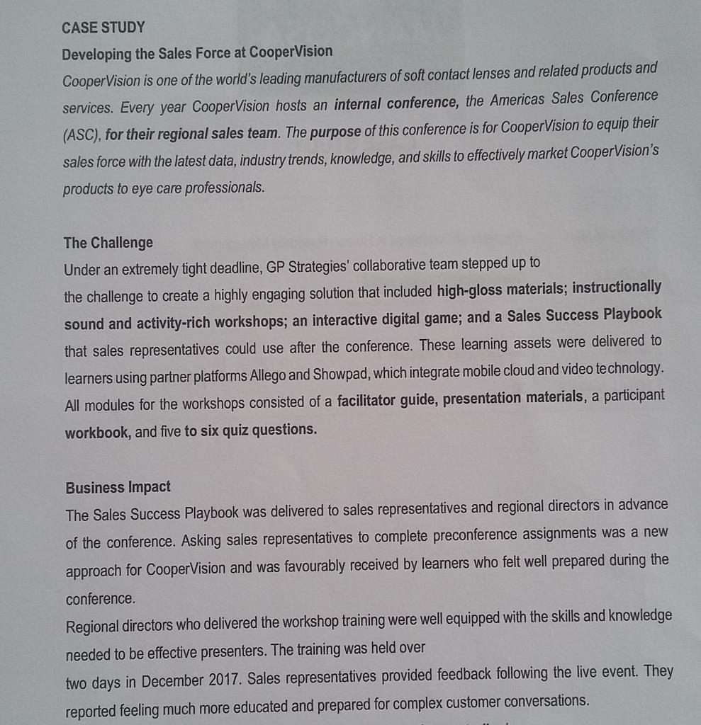 Human Resource Management : Training and