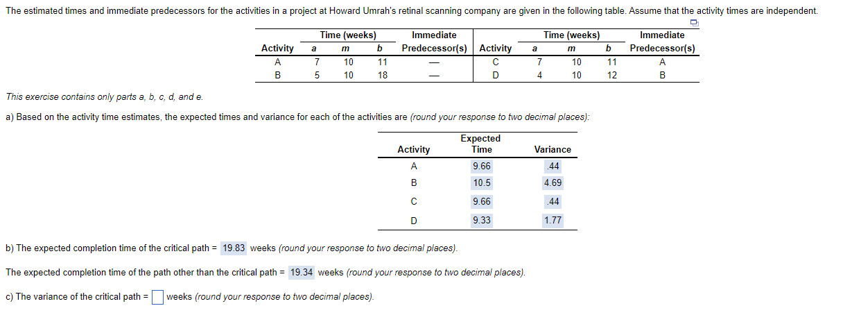 This exercise contains only parts a,b,c,d, and e.
