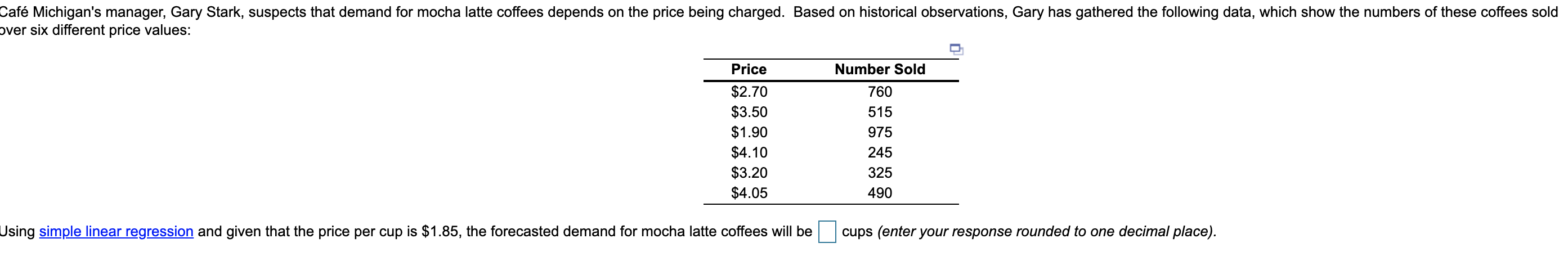 show work please Caf Michigan's manager, Gary