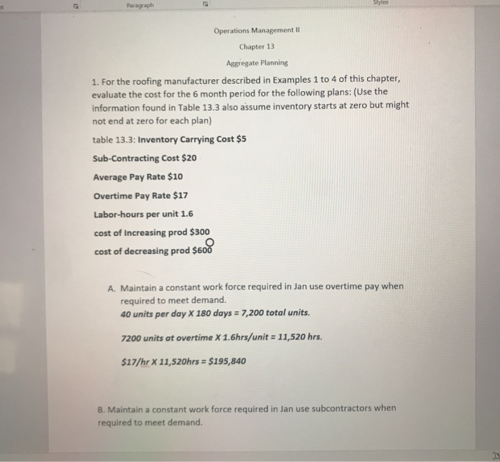 need help with question B 5 Paragraph Styles