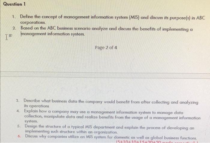 About this Assignment In this course, you have