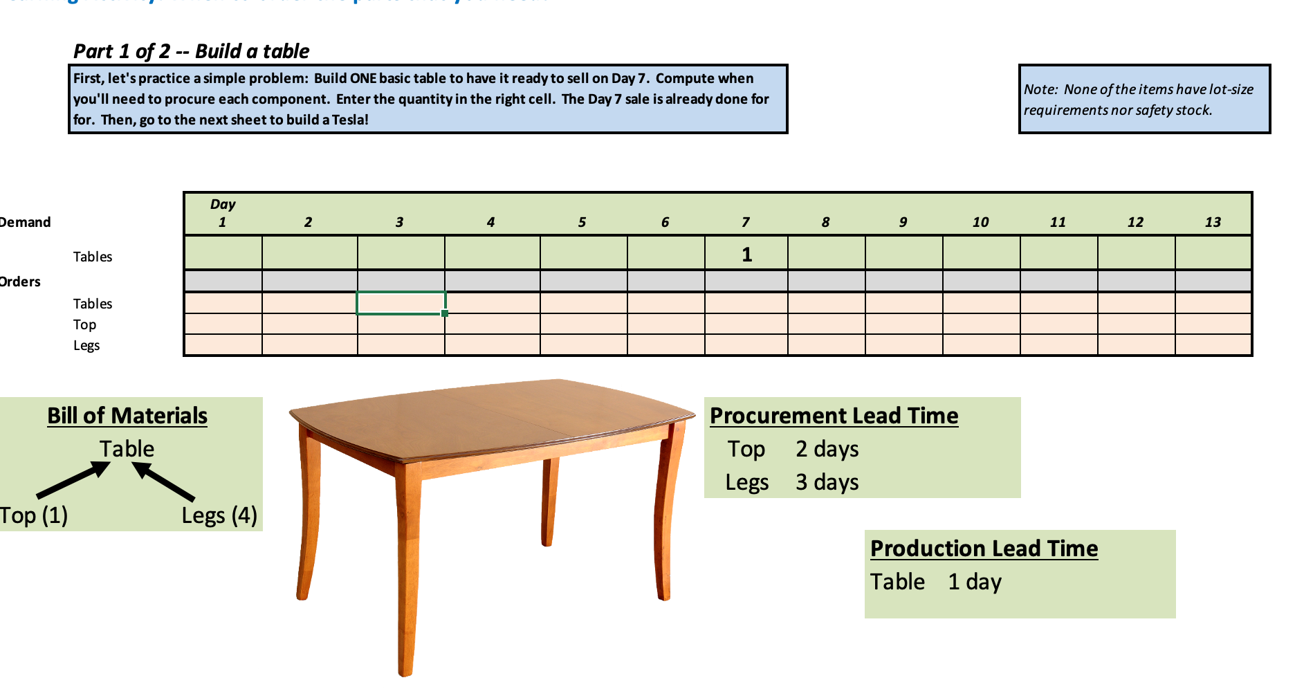 Part 1 of 2 -- Build a table First, let's