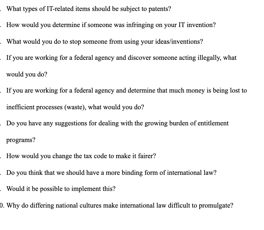 - What types of IT-related items should be