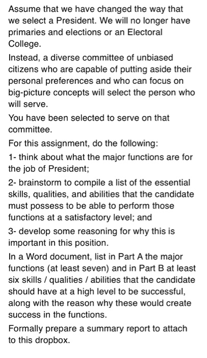 Assume that we have changed the way that we