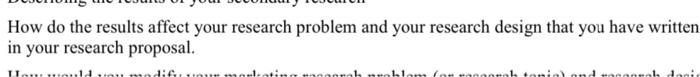 How do the results affect your research problem