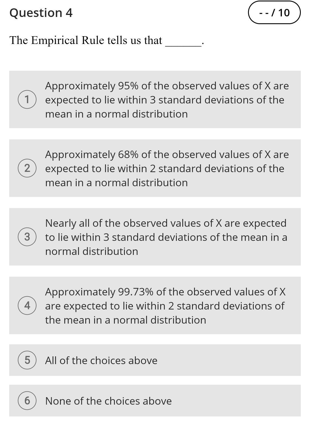 Question 3 --/10 Why is it so important that we