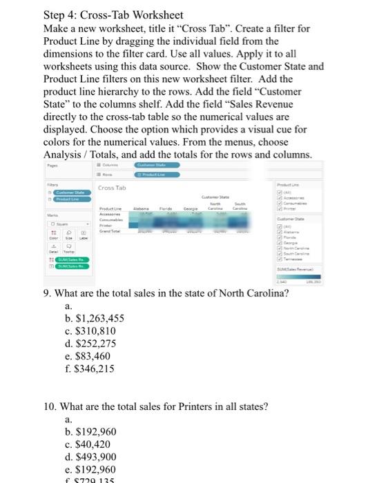 Step 4: Cross-Tab Worksheet Make a new worksheet,