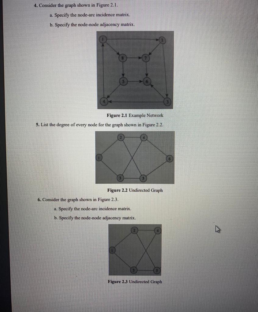 4. Consider the graph shown in Figure 2.1. a.