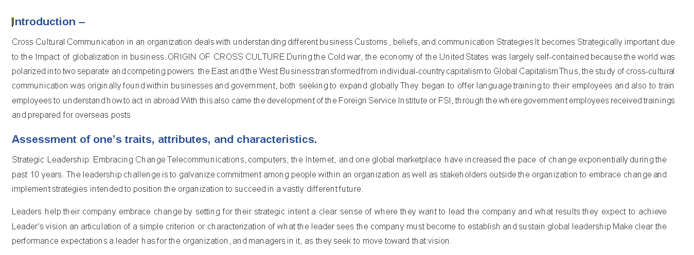 Need a Conclusion for this work. Conclude by