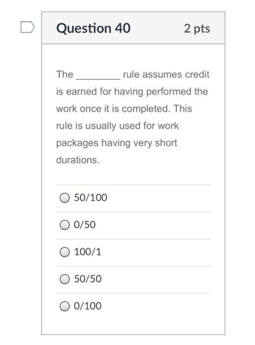 solve all Question 41 2 pts Consider the