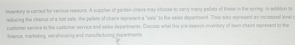 Managing reverse flows in a supply chain is