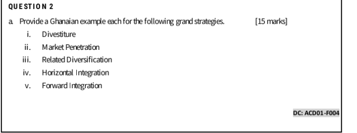[15 marks] QUESTION 2 a Provide a Ghanaian