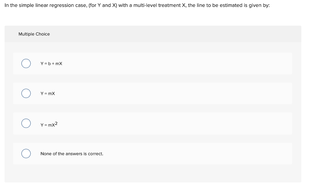 In the simple linear regression case, (for Y and