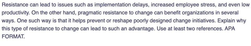 Resistance can lead to issues such as