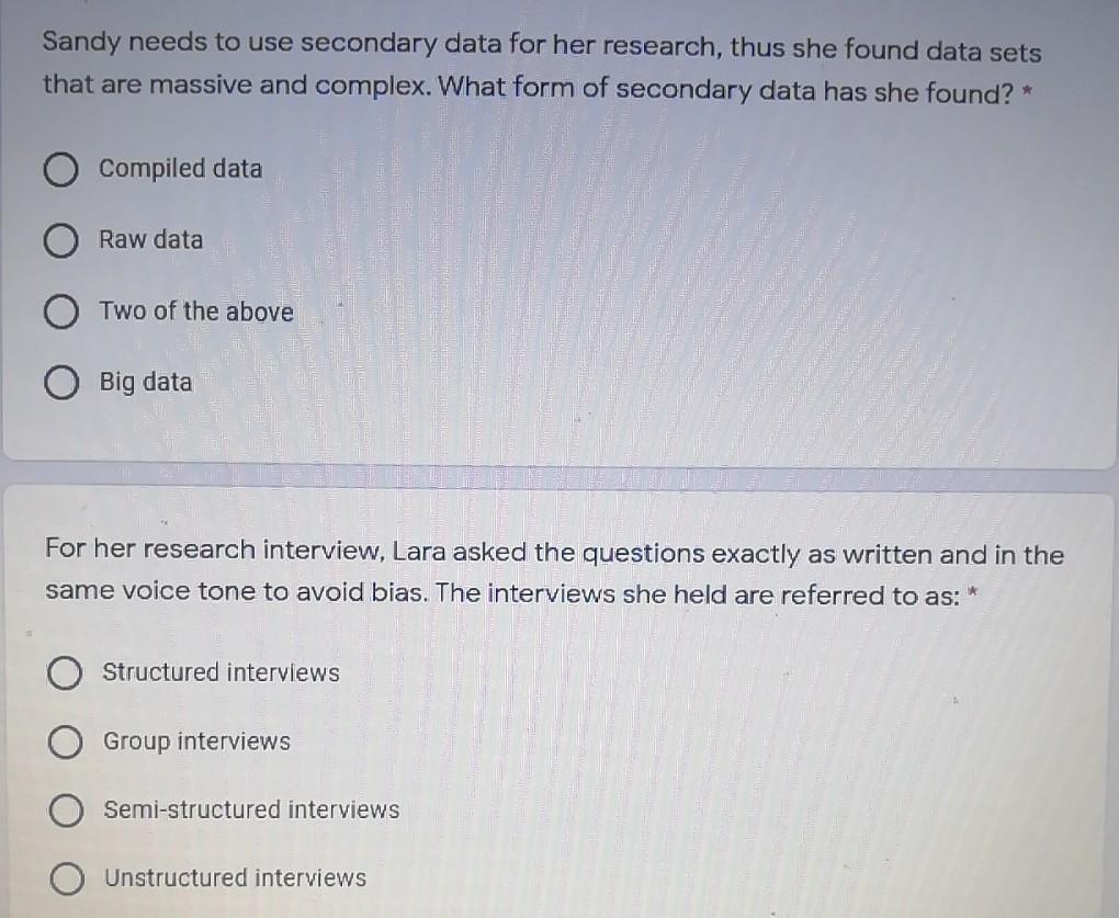 Sandy needs to use secondary data for her