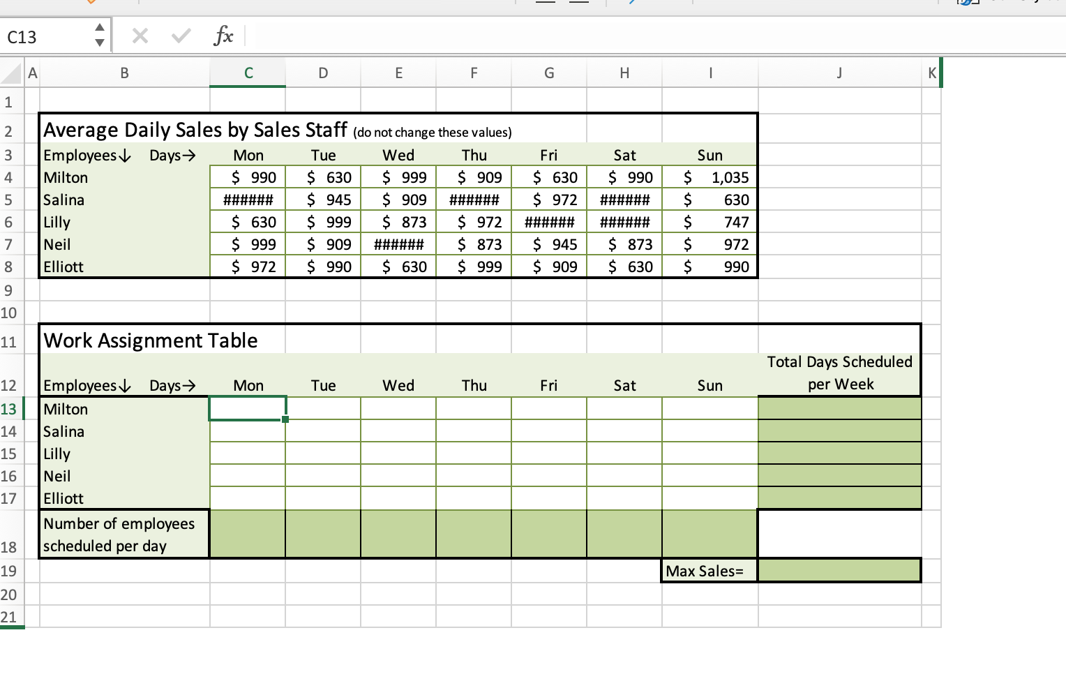 Need help on how to solve this with the solver
