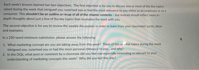 this is markting class I just need a pergraph