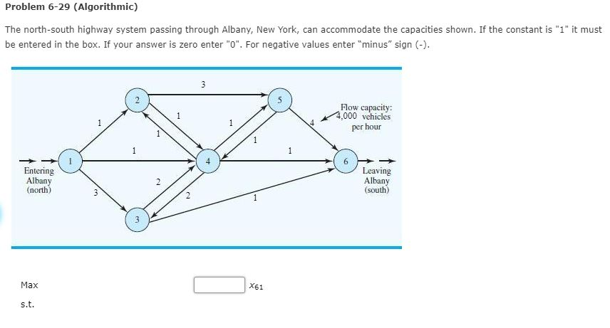 Problem 6-29 (Algorithmic) The north-south