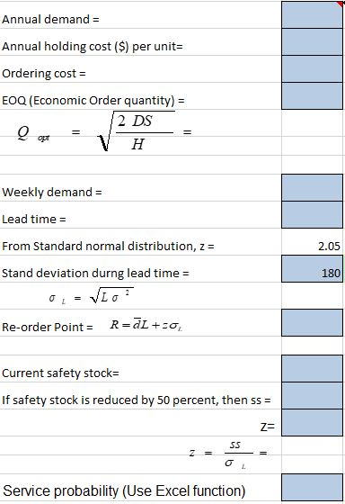 Problem 2. The annual demand for a product is
