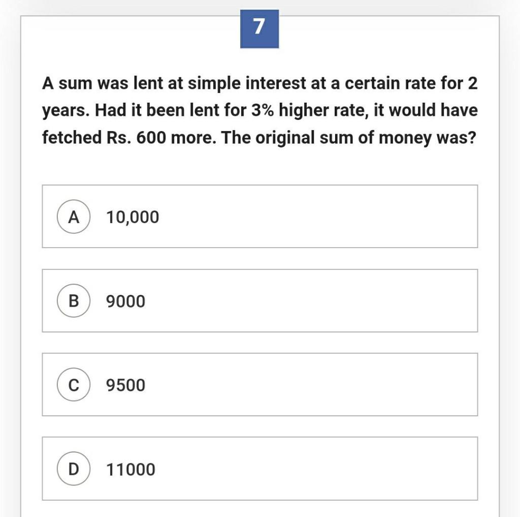 Operations Management 7 A sum was lent at simple