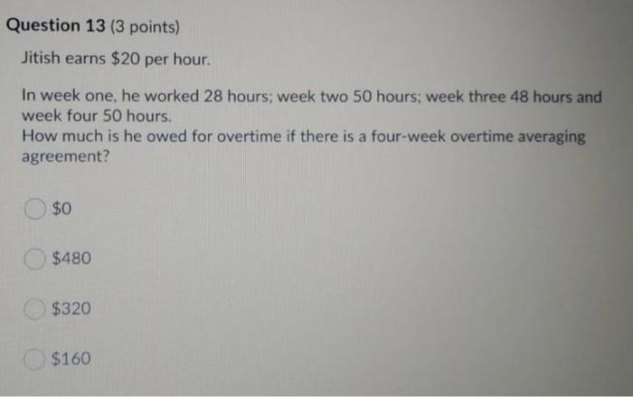 employment law Question 14 (5 points) Rupinder
