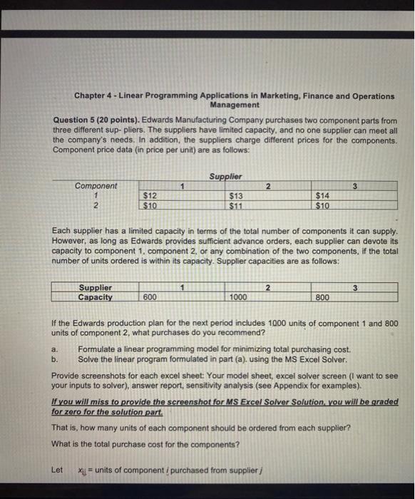 HELP PLEASE!!!! Please answer all in excel