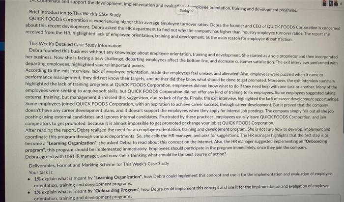 Waste and support the development, implementation