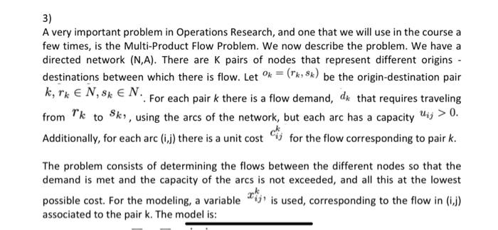 3) A very important problem in Operations