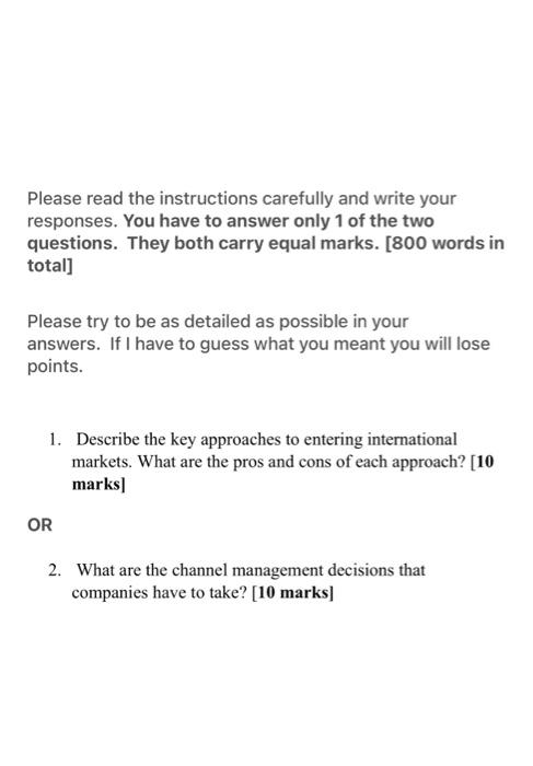 Please read the instructions carefully and write