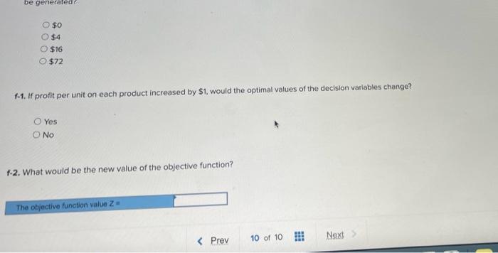 all one question Given this linear programming