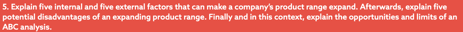 5. Explain five internal and five external