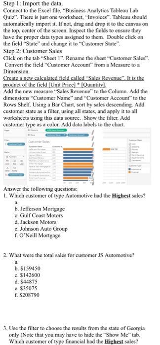 Step 1: Import the data. Connect to the Excel