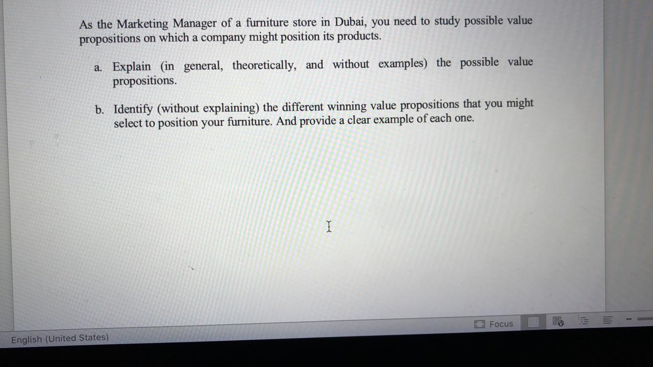 please solve a. & b. Thank you! As the Marketing
