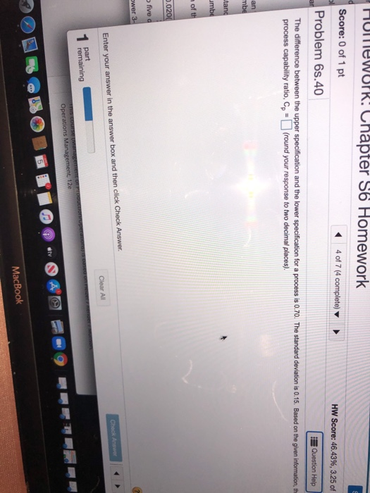 HUMEWORK: Chapter S6 Homework Score: 0 of 1 pt 4